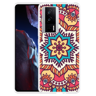 Cazy Hoesje geschikt voor Poco F5 Pro Mandala Hippie