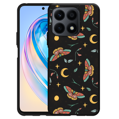 Cazy Hoesje Zwart geschikt voor Honor X8a Magisch Patroon