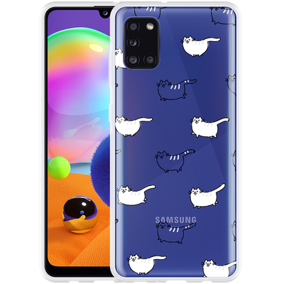 Cazy Hoesje geschikt voor Samsung Galaxy A31 - Love my Cat