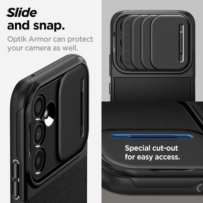 Spigen Optik Armor Samsung Galaxy A54 Telefoonhoesje - Zwart