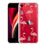 Hoesje geschikt voor iPhone SE 2020 - Flamingo Pattern