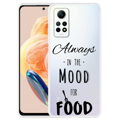 Cazy Hoesje geschikt voor Xiaomi Redmi Note 12 Pro 4G Mood for Food Black