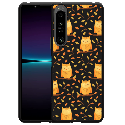 Cazy Hoesje Zwart geschikt voor Sony Xperia 1 IV - Cute Owls