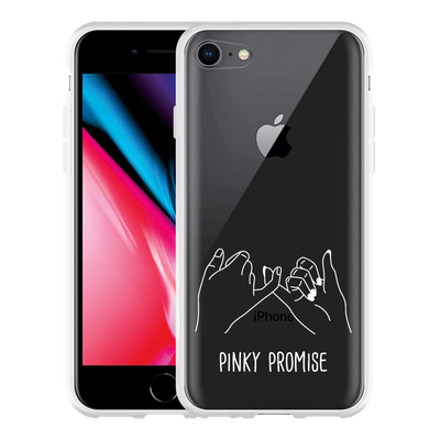 Cazy Hoesje geschikt voor iPhone 8 - Pinky Promise