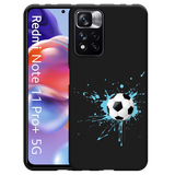 Hoesje Zwart geschikt voor Xiaomi Redmi Note 11 Pro+ - Soccer Ball