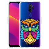 Cazy Hoesje geschikt voor Oppo A9 2020 - Colorful Owl Artwork