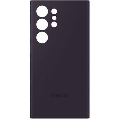 Samsung Hoesje geschikt voor Galaxy S24 Ultra - Siliconen Case - Donkerpaars