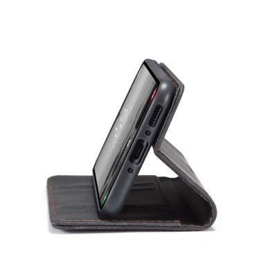 Samsung Galaxy A54 Hoesje - CASEME Retro Telefoonhoesje met Portemonnee - Zwart
