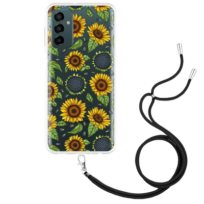 Cazy Hoesje met Koord geschikt voor Samsung Galaxy M23 - Sunflowers