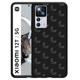 Hoesje Zwart geschikt voor Xiaomi 12T/12T Pro - Maanpatroon II