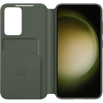 Samsung Galaxy S23 Hoesje - Originele Samsung Smart View Wallet Case - Khaki