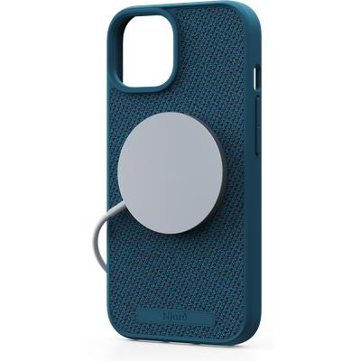 Njord Collections Fabric Hoesje geschikt voor iPhone 15 - Premium Stof - 100% gerecycled materiaal - Deep Sea