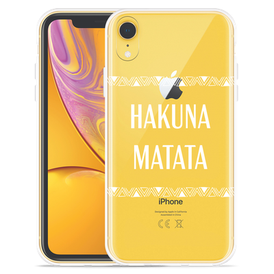 Cazy Hoesje geschikt voor iPhone Xr - Hakuna Matata white