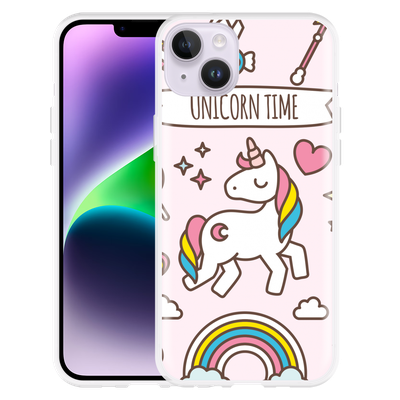 Cazy Hoesje geschikt voor iPhone 14 Plus - Unicorn Time