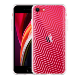 Hoesje geschikt voor iPhone SE 2020 - Wavy Pink