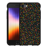 Hoesje Zwart geschikt voor iPhone 7/8 - Happy Dots