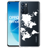 Hoesje geschikt voor Oppo Reno6 5G - World Map