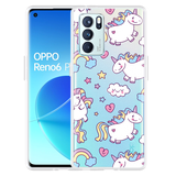 Hoesje geschikt voor Oppo Reno6 Pro 5G - Fat Unicorn