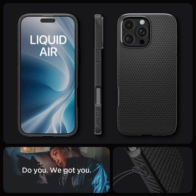 Spigen Hoesje geschikt voor iPhone 16 Pro - Liquid Air - Zwart