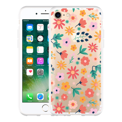 Cazy Hoesje geschikt voor iPhone 7 - Always have flowers