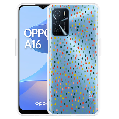 Cazy Hoesje geschikt voor Oppo A16/A16s - Happy Dots