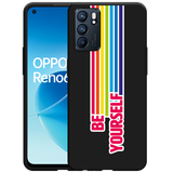 Hoesje Zwart geschikt voor Oppo Reno6 5G - Be Yourself