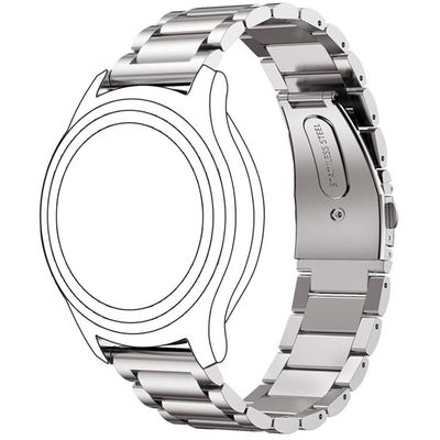 Cazy Huawei Watch 3 Classic 46mm Metalen Bandje - Zilver
