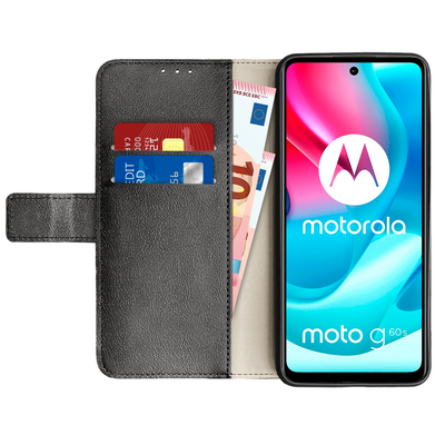 Cazy Wallet Classic Hoesje geschikt voor Motorola Moto G60s - Zwart