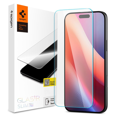 Spigen Screenprotector geschikt voor iPhone 16 Pro - Tempered Glas tR Slim - Transparant