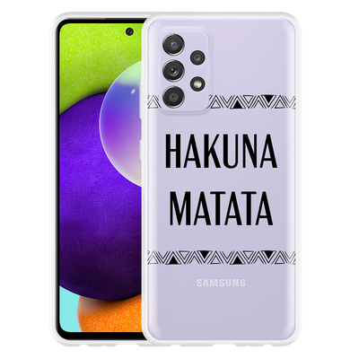 Cazy Hoesje geschikt voor Samsung Galaxy A52 5G - Hakuna Matata black