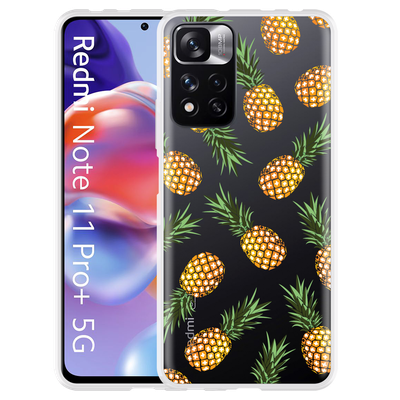 Cazy Hoesje geschikt voor Xiaomi Redmi Note 11 Pro+ - Ananas