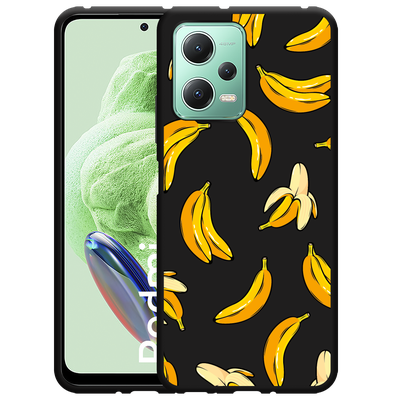 Cazy Hoesje Zwart geschikt voor Xiaomi Redmi Note 12 Banana