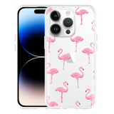 Hoesje geschikt voor iPhone 14 Pro - Flamingo