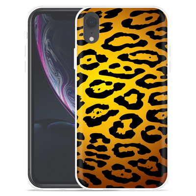 Cazy Hoesje geschikt voor iPhone Xr - Luipaard Goud Zwart