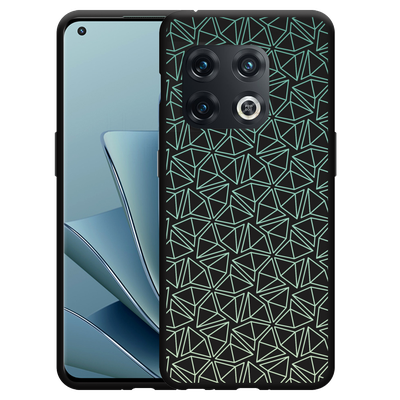 Cazy Hoesje Zwart geschikt voor OnePlus 10 Pro - Triangles