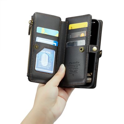 Caseme Case iPhone 16 Plus - Crossbody Wallet Case - Black