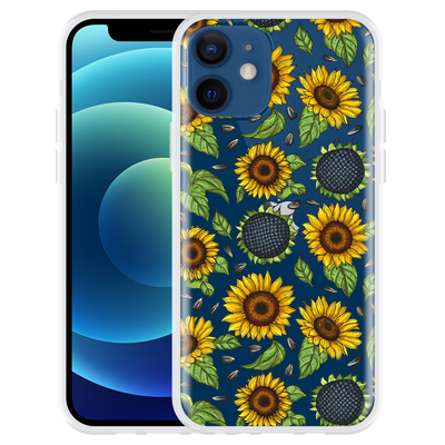 Cazy Hoesje geschikt voor iPhone 12 - Sunflowers