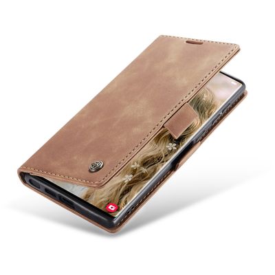 CASEME Samsung Galaxy S22 Ultra Retro Wallet Case - Brown