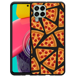 Hoesje Zwart geschikt voor Samsung Galaxy M53 - Pizza Party