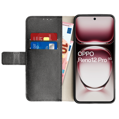 Just in Case Oppo Reno12 Pro - Classic Wallet Case - Black