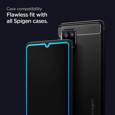 Spigen Full Cover Glass Protector Samsung Galaxy A42 5G Zwart