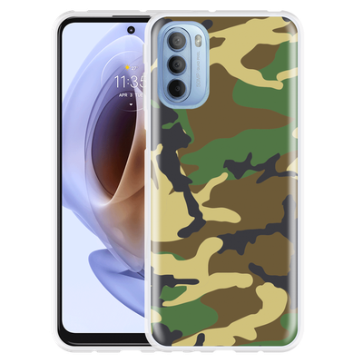 Cazy Hoesje geschikt voor Motorola Moto G41 - Camouflage Green