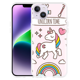 Hoesje geschikt voor iPhone 14 Plus - Unicorn Time