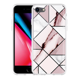 Hoesje geschikt voor iPhone 8 - Roze Marmer