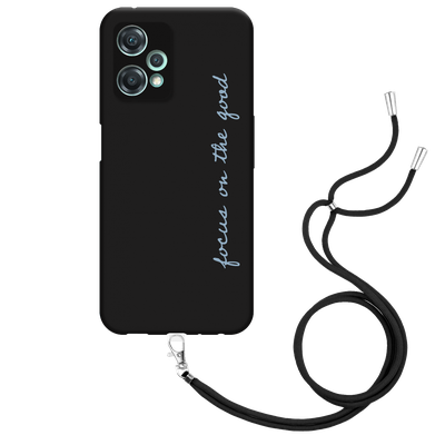 Cazy Hoesje met Koord Zwart geschikt voor OnePlus Nord CE 2 Lite - Focus On The Good