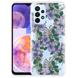 Hoesje geschikt voor Samsung Galaxy A23 - Purple Flowers