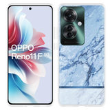 Hoesje geschikt voor Oppo Reno11 F Blauw Marmer