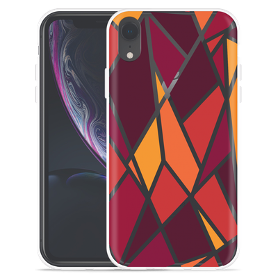Cazy Hoesje geschikt voor iPhone Xr - Colorful Triangles