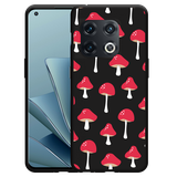 Hoesje Zwart geschikt voor OnePlus 10 Pro - Paddenstoelen