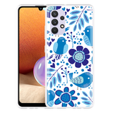 Hoesje geschikt voor Samsung Galaxy A32 4G - Blue Bird and Flower